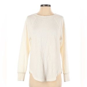 Ann Taylor Loft extra soft light waffle shirt M